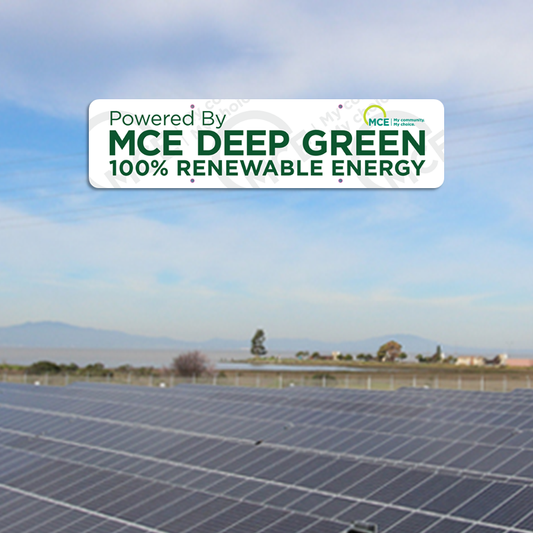 MCE 100% Deep Green Energy Sign